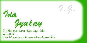 ida gyulay business card